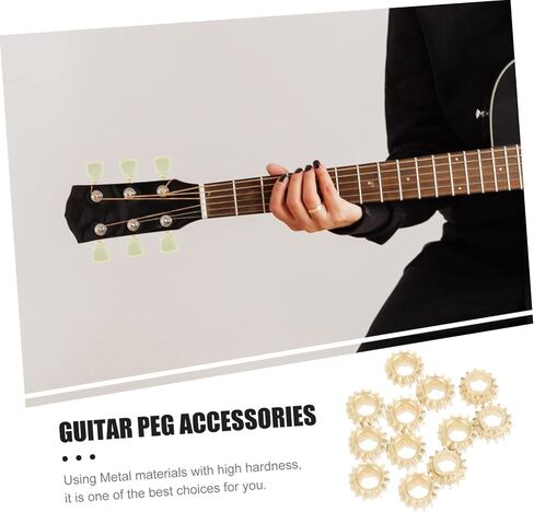 HANABASS 12pcs Guitar Tuning Pegs Gears Gear Ratio 1:14 Hexagonal Hole Tuning Keys for Acoustic and Electric Guitars Sturdy in Saudi Arabia