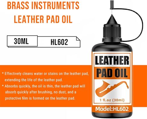Brass Instrument Maintenance Cleaner for Trumpet Saxophone Horn Care Kit Key Oil Leather Pad Oil Polish and Cleaner for All Brass Instrument in Saudi Arabia