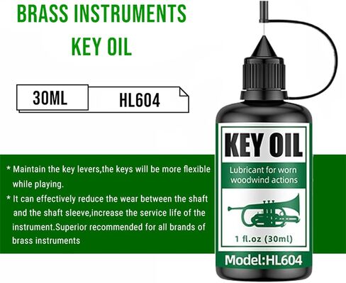 Brass Instrument Maintenance Cleaner for Trumpet Saxophone Horn Care Kit Key Oil Leather Pad Oil Polish and Cleaner for All Brass Instrument in Saudi Arabia