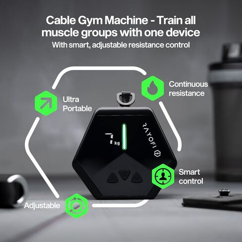 صالة الألعاب الرياضية المحمولة بكابل GO-Tone، حزام مقاومة قابل للتعديل 7-66 رطل، اتصال التطبيق والبلوتوث، معدات لياقة بدنية متعددة الوظائف، مناسبة للمنزل والسفر in Saudi Arabia
