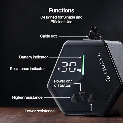 صالة الألعاب الرياضية المحمولة بكابل GO-Tone، حزام مقاومة قابل للتعديل 7-66 رطل، اتصال التطبيق والبلوتوث، معدات لياقة بدنية متعددة الوظائف، مناسبة للمنزل والسفر in Saudi Arabia