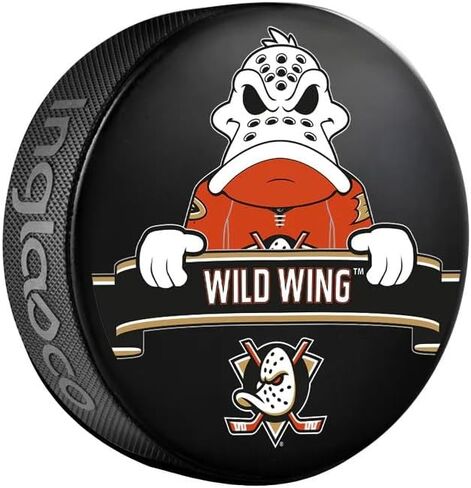 Wild Wing Ducks Mascot Officially Licensed Hockey Puck in Saudi Arabia
