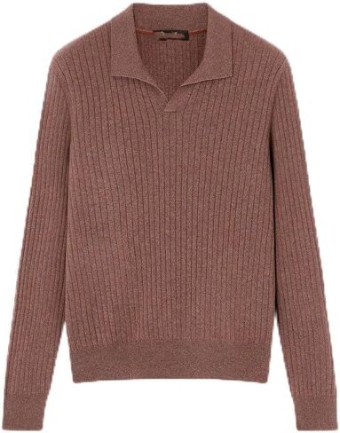 Italy LP19000 [Cashmere - 100% Lambswool] Royal Gift - Men's Cashmere Sweater (US, Numeric, 54, Regular, Regular, Red Tobacco Blend) in Saudi Arabia