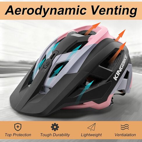 خوذة دراجة جبلية احترافية من KINGBIKE مع قناع قابل للتعديل من 3 مستويات وحامل كاميرا عمل، خوذة دراجة MTB للبالغين والرجال والنساء، معتمدة من NTA-8776 لسلامة الدراجة الإلكترونية in Kuwait