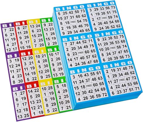 SEETOOOGAMES Bingo Paper Cards Bulk- 6 card-100 Books of 5 Sheets for Large Groups in Saudi Arabia