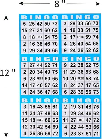 SEETOOOGAMES Bingo Paper Cards Bulk- 6 card-100 Books of 5 Sheets for Large Groups in Saudi Arabia
