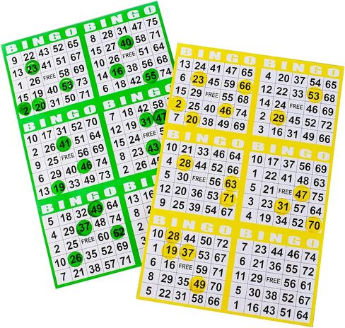 SEETOOOGAMES Bingo Paper Cards Bulk- 6 card-100 Books of 5 Sheets for Large Groups in Saudi Arabia