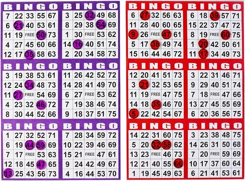 SEETOOOGAMES Bingo Paper Cards Bulk- 6 card-100 Books of 5 Sheets for Large Groups in Saudi Arabia