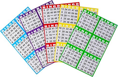 SEETOOOGAMES Bingo Paper Cards Bulk- 6 card-100 Books of 5 Sheets for Large Groups in Saudi Arabia