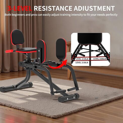 2 in 1 Hip Abductor Adductor Machine for Home Gym, 6-Level Thigh & Glute Workout Equipment for Toned Inner/Outer Thighs & Lifted Booty, Compact Leg Exercise Machine for Women & Men in Saudi Arabia