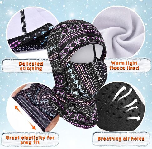 Kids Ski Mask, Winter Warm Breathable Balaclava for Boys&Girls, Windproof Kids Fleece Neck Warmer for Skiing in Saudi Arabia