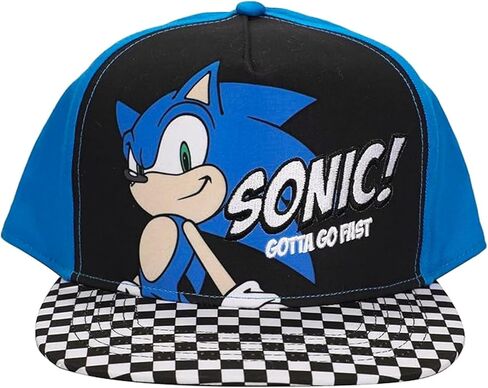 قبعة Bioworld Sonic The Hedgehog Youth ذات مربعات مسطحة قابلة للتعديل باللون الأزرق in Saudi Arabia