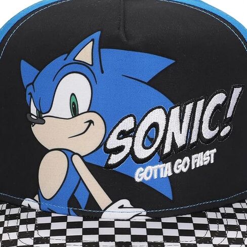 قبعة Bioworld Sonic The Hedgehog Youth ذات مربعات مسطحة قابلة للتعديل باللون الأزرق in Saudi Arabia