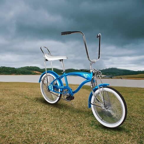 Tracer Retro Beach Cruiser للبالغين، عجلات 20 بوصة، إطار 1.75، دراجة المدينة، مقعد موزة ريترو شوكة Lowrider Springer، مقود عالي الارتفاع - متعدد الألوان in Saudi Arabia