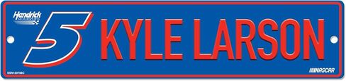 Rico Industries NASCAR Racing Kyle Larson #5 Blue 4" X 17" Plastic Street Sign in Saudi Arabia