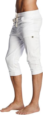 4-rth بنطال رياضي لليوجا مكبل للرجال الانتقالي مشروط فرنسي تيري صنع في أمريكا كاليفورنيا قابل للتمدد على الطراز الأوروبي in Kuwait