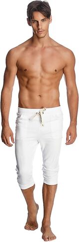 4-rth بنطال رياضي لليوجا مكبل للرجال الانتقالي مشروط فرنسي تيري صنع في أمريكا كاليفورنيا قابل للتمدد على الطراز الأوروبي in Kuwait