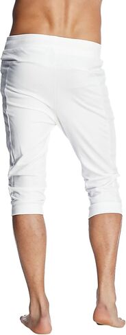 4-rth بنطال رياضي لليوجا مكبل للرجال الانتقالي مشروط فرنسي تيري صنع في أمريكا كاليفورنيا قابل للتمدد على الطراز الأوروبي in Kuwait