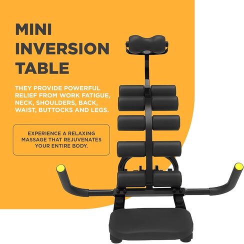 Mini Inversion Table and Adjustable Breathable Back Support Belt, Portable Inversion Table, Lumbar Decompression Table, Yoga Inversion Stool .330 lbs Weight Capacity, Compact Foldable Back Stretcher in Saudi Arabia
