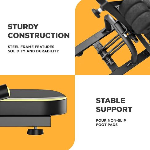 Mini Inversion Table and Adjustable Breathable Back Support Belt, Portable Inversion Table, Lumbar Decompression Table, Yoga Inversion Stool .330 lbs Weight Capacity, Compact Foldable Back Stretcher in Saudi Arabia
