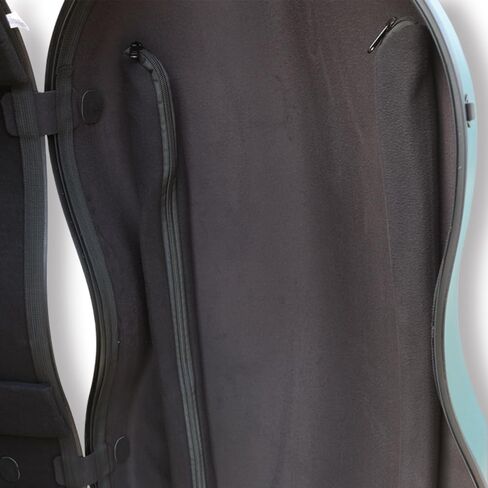 Cello Case 4/4 Carbon Fiber Ultra Lightweight Durable Hard Shell Professional Case with Wheels&Built-in Handles,Travel (dark green) in Saudi Arabia