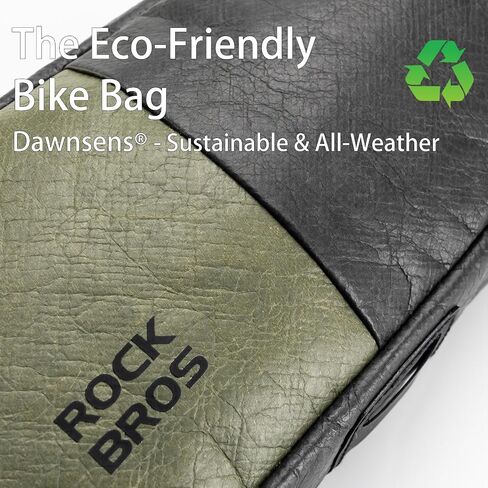 ROCKBROS Top Tube Bike Bag Fashion Extra Long Lightweight Bicycle Frame Bag E-bike Accessories for Women Men Cycling Fits for Outdoor MBT Mountain Road Bike Gear Black Green in Saudi Arabia