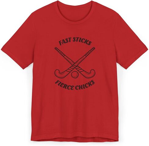تي شيرت الهوكي الميداني، قميص Fast Sticks Fierce Chicks، تي شيرت رياضي للفريق، ملابس رياضية، هدية لمحبي الرياضة، أم الهوكي الميداني in Saudi Arabia