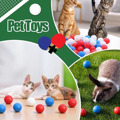 150Packs Table Tennis Balls Multi Colored 40mm Plastic Pang Balls Bulk Pong Ball for Party Decoration Competitive Games Sports Activities(Red White Blue) in Saudi Arabia