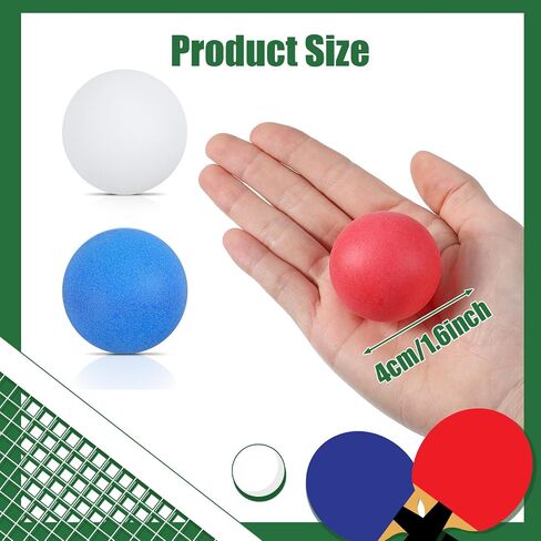 150Packs Table Tennis Balls Multi Colored 40mm Plastic Pang Balls Bulk Pong Ball for Party Decoration Competitive Games Sports Activities(Red White Blue) in Saudi Arabia