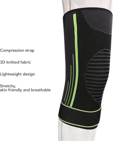 Breathable Nylon Knee Brace with Compression and Strap for Injury Prevention in and Cycling (S) in Saudi Arabia