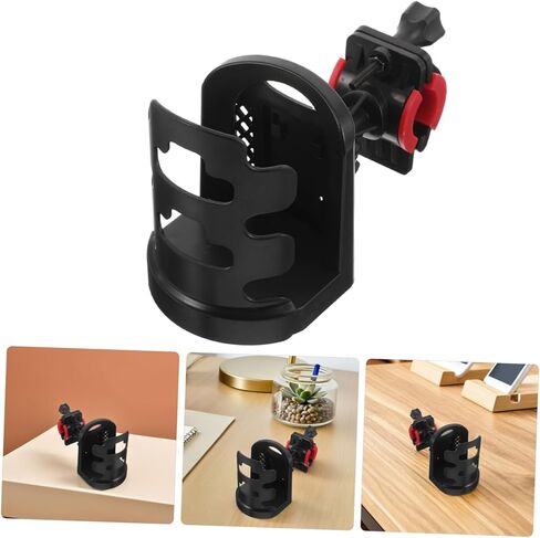 SUPVOX Adjustable Microphone Stand Drink Holder with Rotation Cup and Water Bottle Holder Clamp for Live Streaming Music Practice and Cycling Use in Kuwait