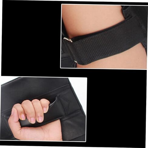 SUPVOX Durable PU Leather Taekwondo Kick Pad for Training Martial Arts Sparring Target Protective Shield for Beginners Kickboxing and Karate Practice Equipment Black in Saudi Arabia