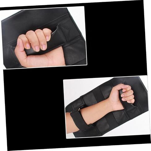 SUPVOX Durable PU Leather Taekwondo Kick Pad for Training Martial Arts Sparring Target Protective Shield for Beginners Kickboxing and Karate Practice Equipment Black in Saudi Arabia