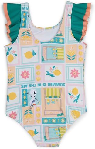 Disney Frozen Girls UPF 50+ One Piece Bathing Suit Toddler to Big Kid Sizes (2T - 10-12) in Saudi Arabia