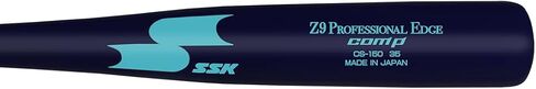 SSK Z9 Professional Edge Comp Coaches Wood Fungo Bat 33 بوصة 35 بوصة 37 بوصة - البيسبول والكرة اللينة - أكثر من 22 لونًا - ضمان 60 يومًا (33 بوصة، طبيعي/كحلي/أزرق مخضر) in Saudi Arabia