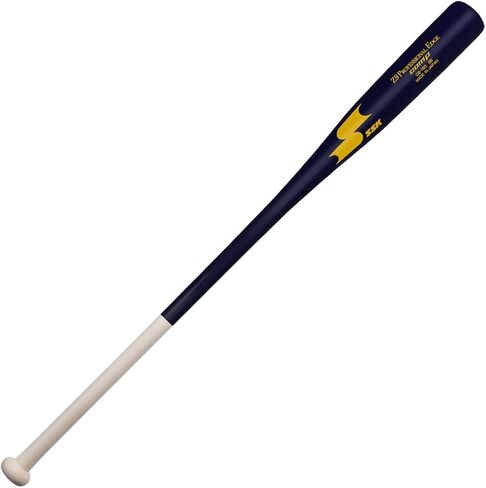 SSK Z9 Professional Edge Comp Coaches Wood Fungo Bat 33" 35" 37" - Baseball & Softball – 22+ Colors - 60 Day Warranty (33", Natural/Navy/Yellow) in Saudi Arabia