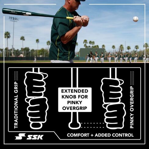 SSK Z9 Professional Edge Coaches Wood Fungo Bat 33" 35" 37" - Baseball & Softball - 60 Day Warranty (Purple/Purple/White, 33") in Saudi Arabia