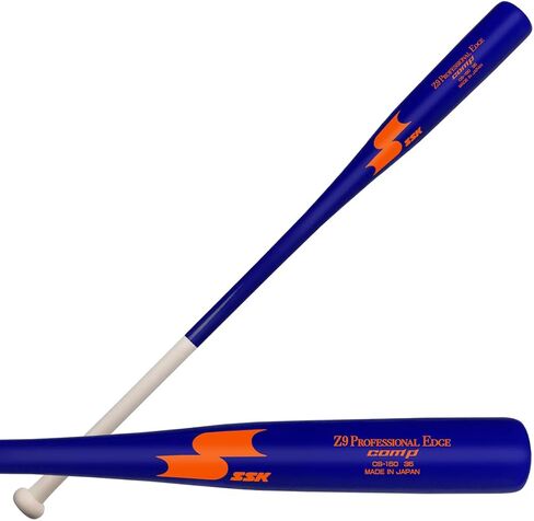 SSK Z9 Professional Edge Comp Coaches Wood Fungo Bat 33" 35" 37" - Baseball & Softball – 22+ Colors - 60 Day Warranty (33", Natural/Royal/Orange) in Saudi Arabia