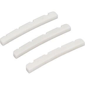 3Pcs 42Mm Curved Bottom Bass Nut Premium Real Bone Material 4 String Slotted Bone Nut Replacement For Standard Jazz Bass in Saudi Arabia