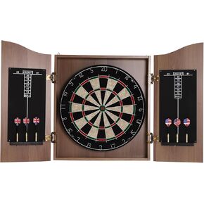 Sisal Dart Board Cabinet Set, Decorative Dart Board for Adults with 6 Darts, for Use in Homes Bars Clubs Offices Bedrooms in Saudi Arabia
