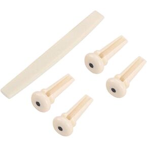 4PCS Plastic Acoustic Bass Guitar Bridge Pins + 1 Saddle Replacement for Bass Guitar Accessory in Kuwait
