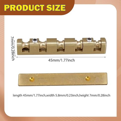 Generic Electric Bass Brass Nut Adjustable Mounting Hardware Easy Installation Replacement Heavy Duty Metal Accessories Roller Nut in Saudi Arabia