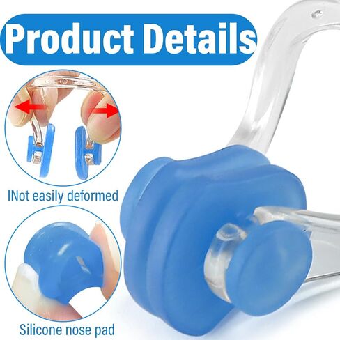10 Silicone Nose Clips for Swimming, Waterproof Nose Plugs for Aquatic Activities in Saudi Arabia