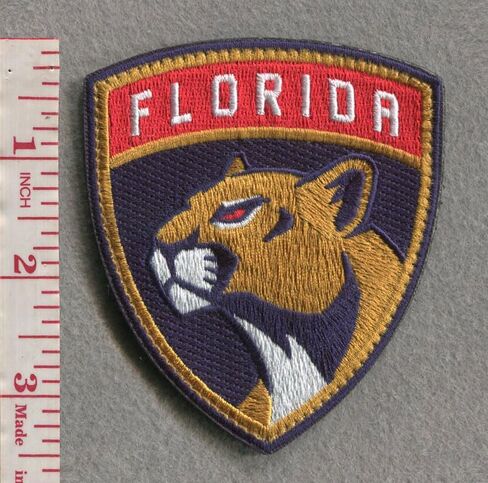 Official Licensed Florida Panthers NHL Team Hook Patch (Medium) (V elcro Patch - NOT Iron On) (License Reseller) - by HEDiGEAR in Saudi Arabia