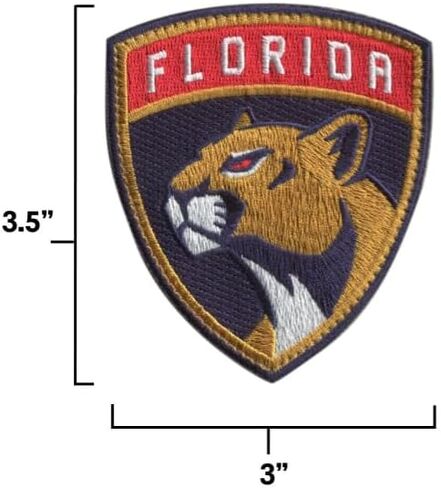 Official Licensed Florida Panthers NHL Team Hook Patch (Medium) (V elcro Patch - NOT Iron On) (License Reseller) - by HEDiGEAR in Saudi Arabia