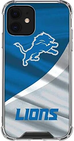 Skinit Clear Phone Case Compatible with iPhone 12 - Officially Licensed NFL Detroit Lions Design in Saudi Arabia