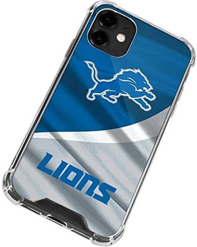 Skinit Clear Phone Case Compatible with iPhone 12 - Officially Licensed NFL Detroit Lions Design in Saudi Arabia