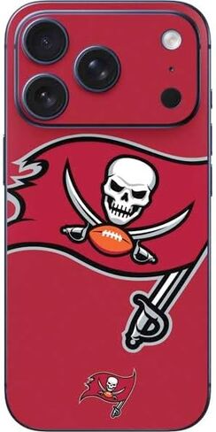 ملصق هاتف Skinit متوافق مع iPhone 17 Pro Max - تصميم شعار كبير مرخص رسميًا من NFL Tampa Bay Buccaneers in Saudi Arabia