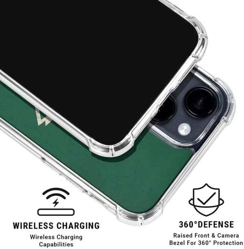 Skinit Clear Phone Case Compatible with iPhone 15 Plus - Officially Licensed NHL Minnesota Wild Distressed Design in Saudi Arabia
