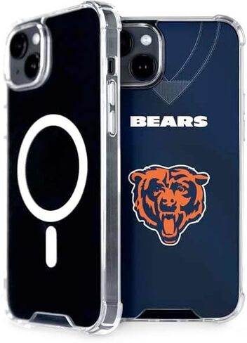 حافظة هاتف Skinit متوافقة مع MagSafe iPhone 15 - تصميم جيرسي لفريق NFL Chicago Bears مرخص رسميًا in Saudi Arabia
